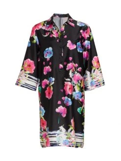 Teri Jon By Rickie Freeman Floral Tunic