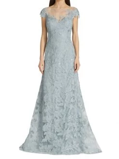 Teri Jon By Rickie Freeman Floral Appliqué A-Line Gown -Rickie Freeman Sales 2022 unnamed file 801