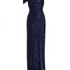 Teri Jon By Rickie Freeman One-Shoulder Sequin Gown