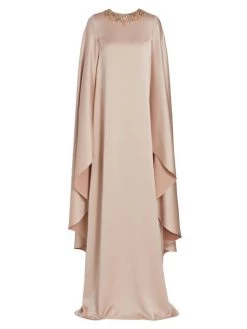 Teri Jon By Rickie Freeman Satin Maxi Dress