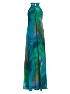 Rickie Freeman Sales 2022 16 Teri Jon By Rickie Freeman Chiffon Halter Dress