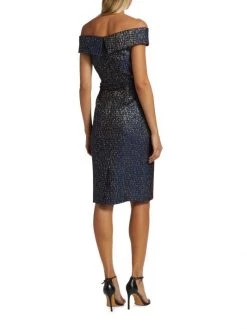 Teri Jon By Rickie Freeman Metallic Off-The-Shoulder Cocktail Dress -Rickie Freeman Sales 2022 unnamed file 845