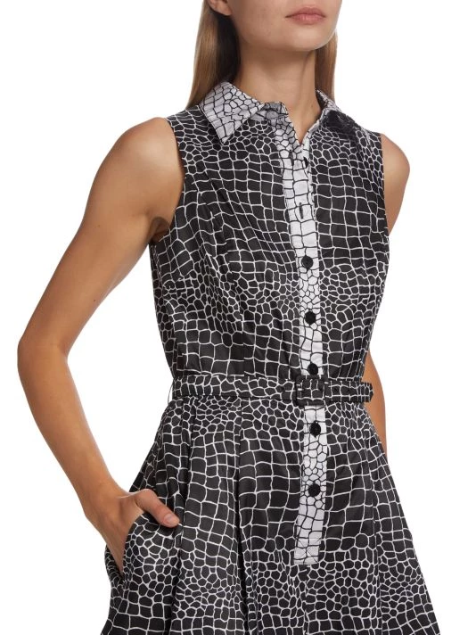 Teri Jon By Rickie Freeman Giraffe-Print Sleeveless Shirtdress 8 Teri Jon By Rickie Freeman Giraffe-Print Sleeveless Shirtdress - Image 6