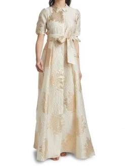Teri Jon By Rickie Freeman Brocade Organza Tie Waist Gown -Rickie Freeman Sales 2022 unnamed file 857