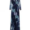 Teri Jon By Rickie Freeman Belted Floral-Print Chiffon Gown -Rickie Freeman Sales 2022 unnamed file 862