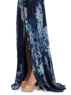 Teri Jon By Rickie Freeman Belted Floral-Print Chiffon Gown -Rickie Freeman Sales 2022 unnamed file 867