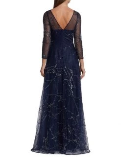 Teri Jon By Rickie Freeman Semi-Sheer Sequin & Bead-Embroidered Gown -Rickie Freeman Sales 2022 unnamed file 880