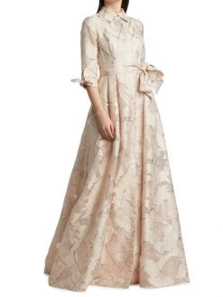 Teri Jon By Rickie Freeman Metallic Abstract Pattern Jacquard Shirt Gown 12 Teri Jon By Rickie Freeman Metallic Abstract Pattern Jacquard Shirt Gown -Rickie Freeman Sales 2022 unnamed file 886