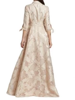 Teri Jon By Rickie Freeman Metallic Abstract Pattern Jacquard Shirt Gown 13 Teri Jon By Rickie Freeman Metallic Abstract Pattern Jacquard Shirt Gown -Rickie Freeman Sales 2022 unnamed file 887