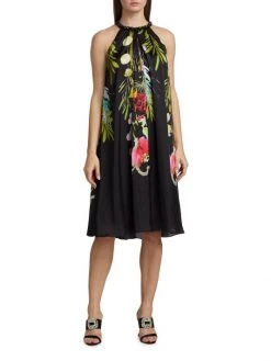 Teri Jon By Rickie Freeman Halterneck Printed Twill Knee-Length Dress -Rickie Freeman Sales 2022 unnamed file 910