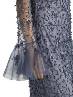 Teri Jon By Rickie Freeman Metallic Flared-Sleeve Gown -Rickie Freeman Sales 2022 unnamed file 934