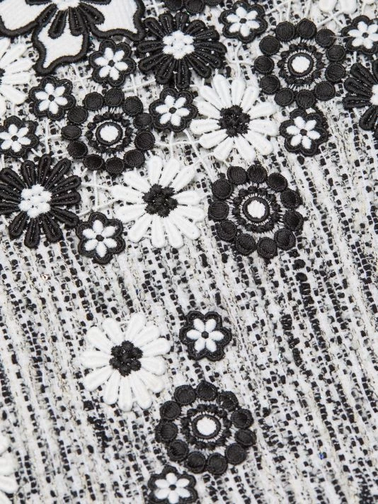 Teri Jon By Rickie Freeman Tweed Embroidered Cocktail Dress 9 Teri Jon By Rickie Freeman Tweed Embroidered Cocktail Dress - Image 7