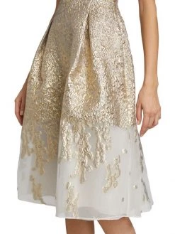 Teri Jon By Rickie Freeman Roll Neck Metallic Jacquard Dress -Rickie Freeman Sales 2022 unnamed file 969