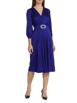 Teri Jon By Rickie Freeman Satin Knee-Length Cocktail Dress -Rickie Freeman Sales 2022 unnamed file 980