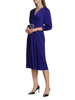 Teri Jon By Rickie Freeman Satin Knee-Length Cocktail Dress -Rickie Freeman Sales 2022 unnamed file 981