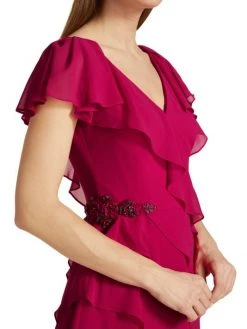 Teri Jon By Rickie Freeman Diagonally-Layered Georgette Gown -Rickie Freeman Sales 2022 unnamed file 990