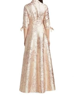 Teri Jon By Rickie Freeman Belted Metallic Jacquard Gown -Rickie Freeman Sales 2022 unnamed file 996